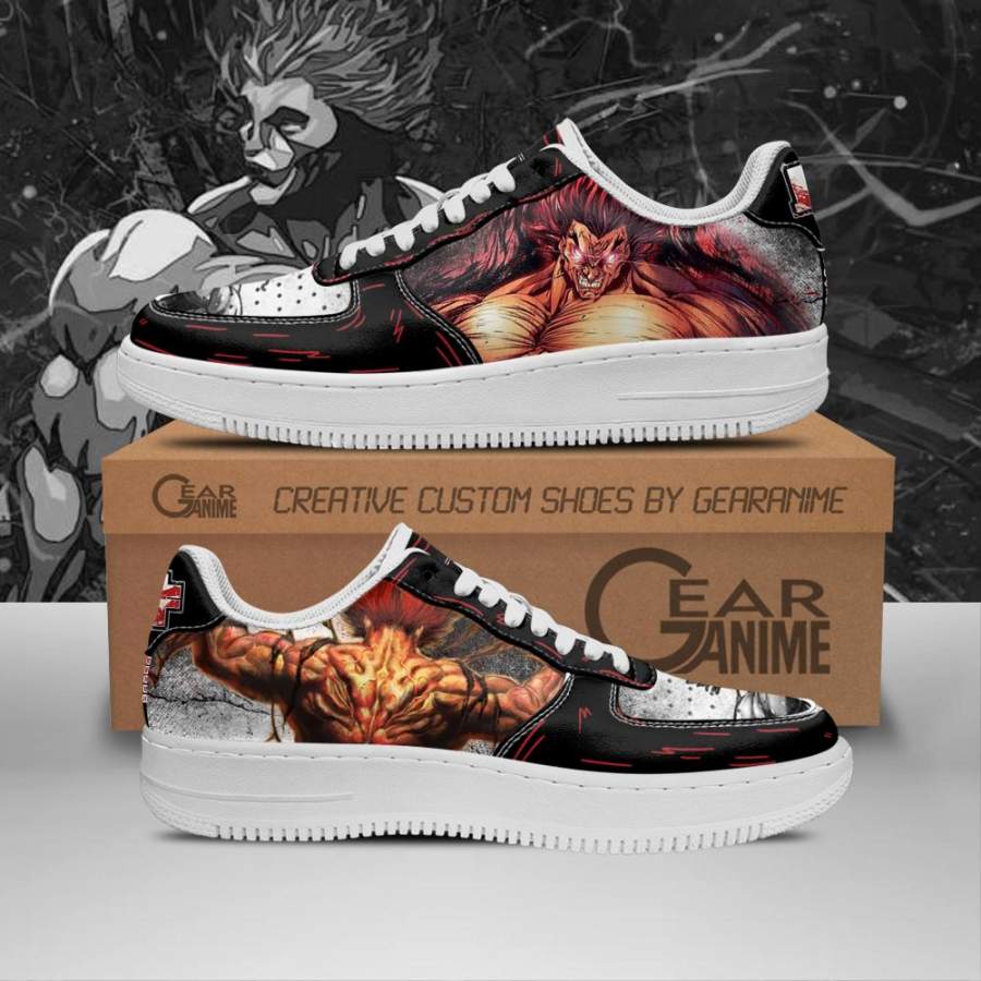 Yujiro Hanma Air Force Sneakers Baki Custom Anime Shoes PT10