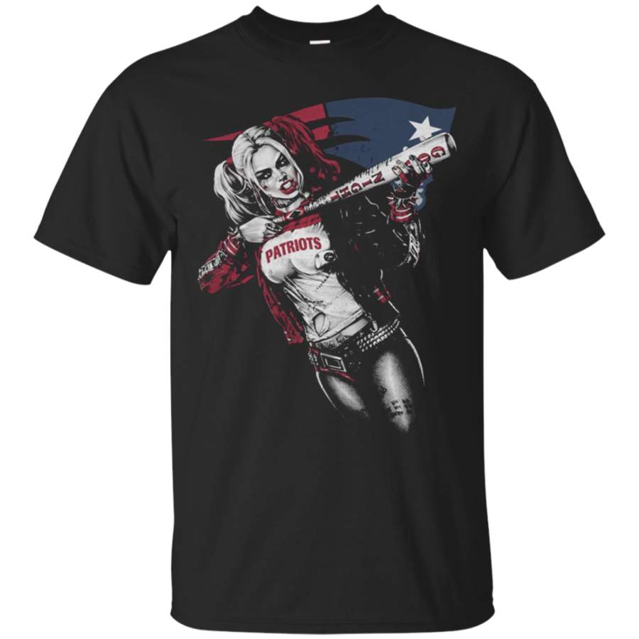 AGR New England Patriots Harley Quinn fan Cotton T Shirt