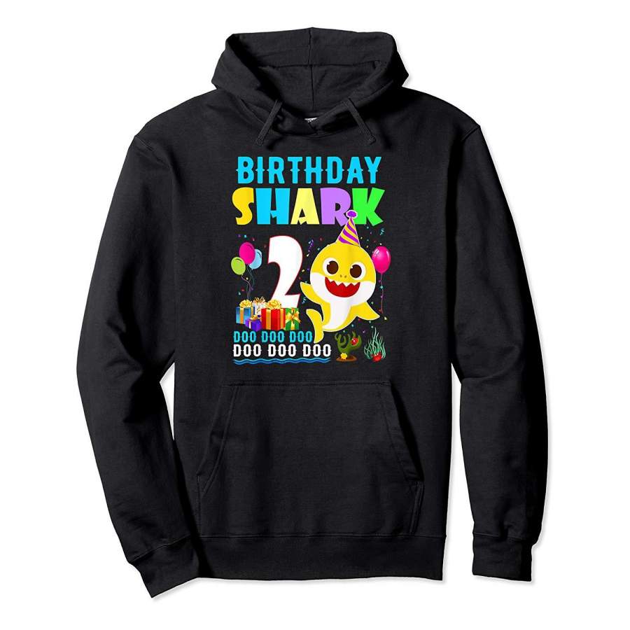 Baby Shark 2 Years Old 2nd Birthday Doo Doo Doo Hoodie Premium Tee