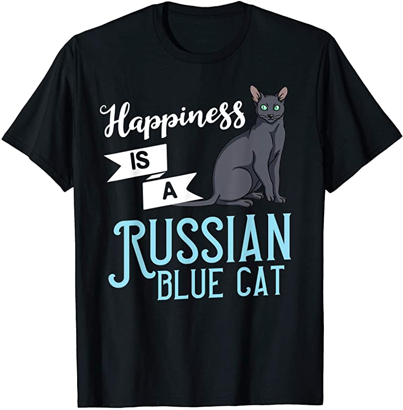 Russian Blue Cat Gift Kitten Owner Lover T-Shirt