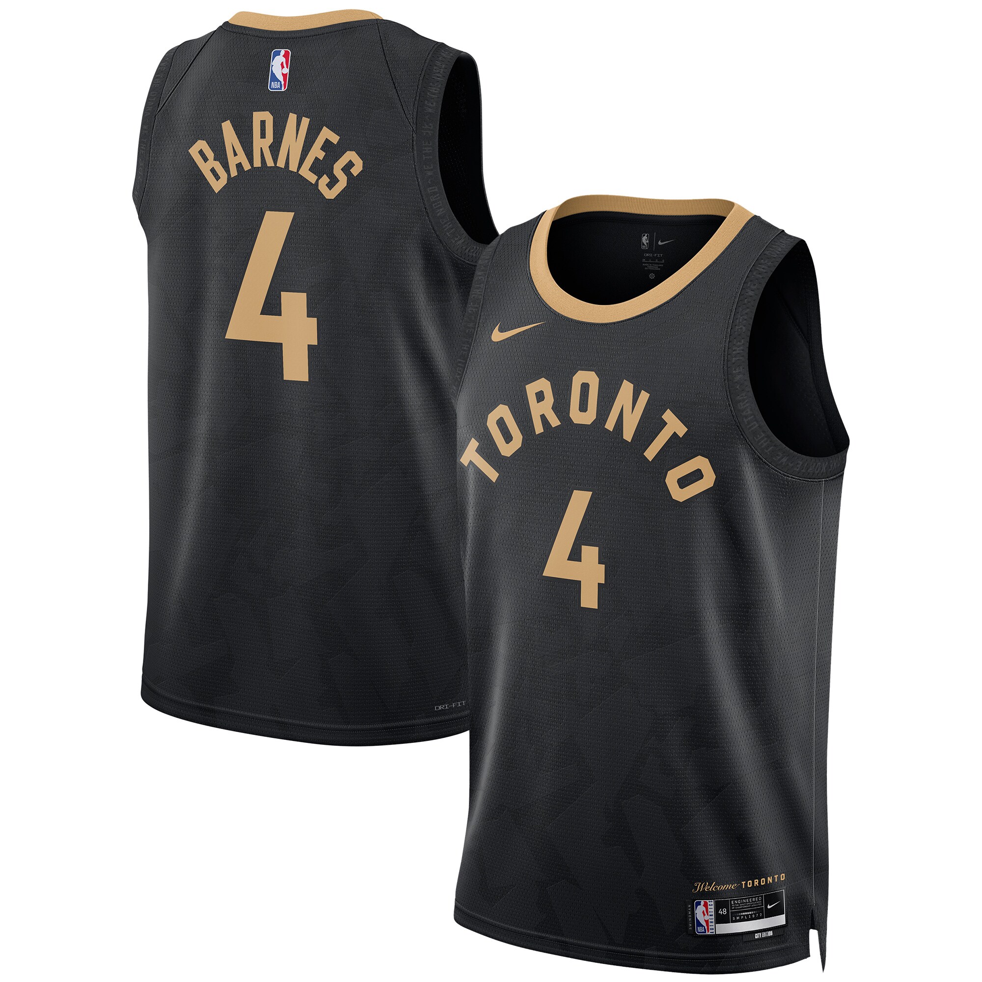 Scottie Barnes Toronto Raptors Unisex 2022/23 Swingman Jersey – City Edition – Black