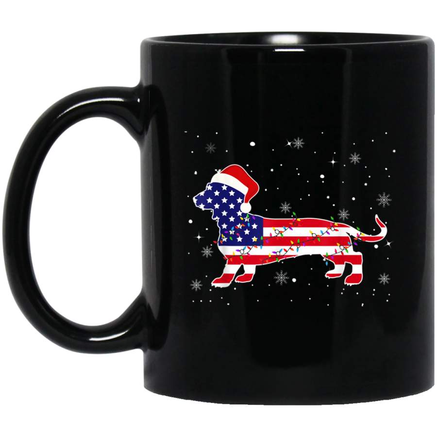 American Flag Outfit Dachshund Pajamas Doxie Mom Puppy Xmas Mug