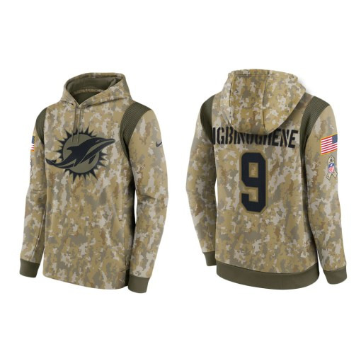 Noah Igbinoghene Miami Dolphins Camo 2021 Salute To Service Veterans Day Therma Pullover Hoodie