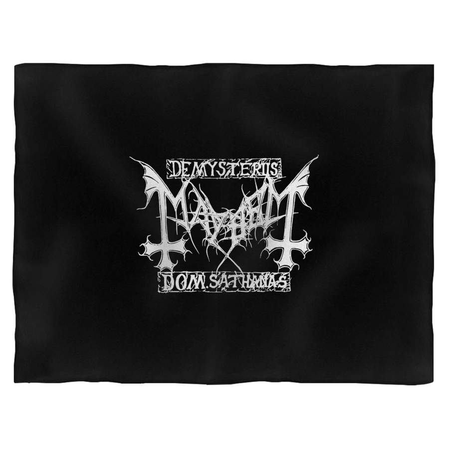 Authentic Mayhem Logo Black Metal Blanket