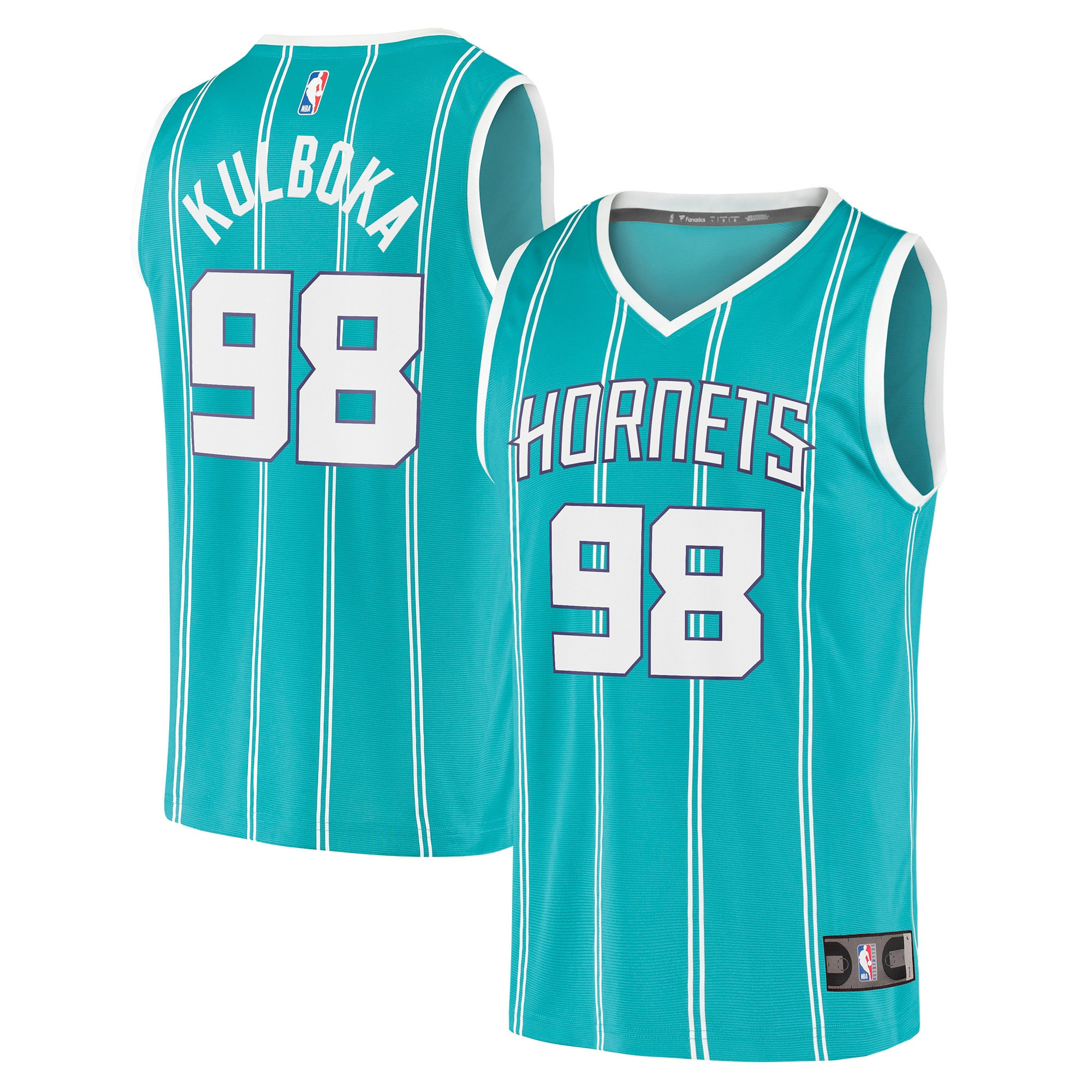 Arnoldas Kulboka Charlotte Hornets Fanatics Branded 2021/22 Fast Break Replica Jersey – Icon Edition – Teal NBA