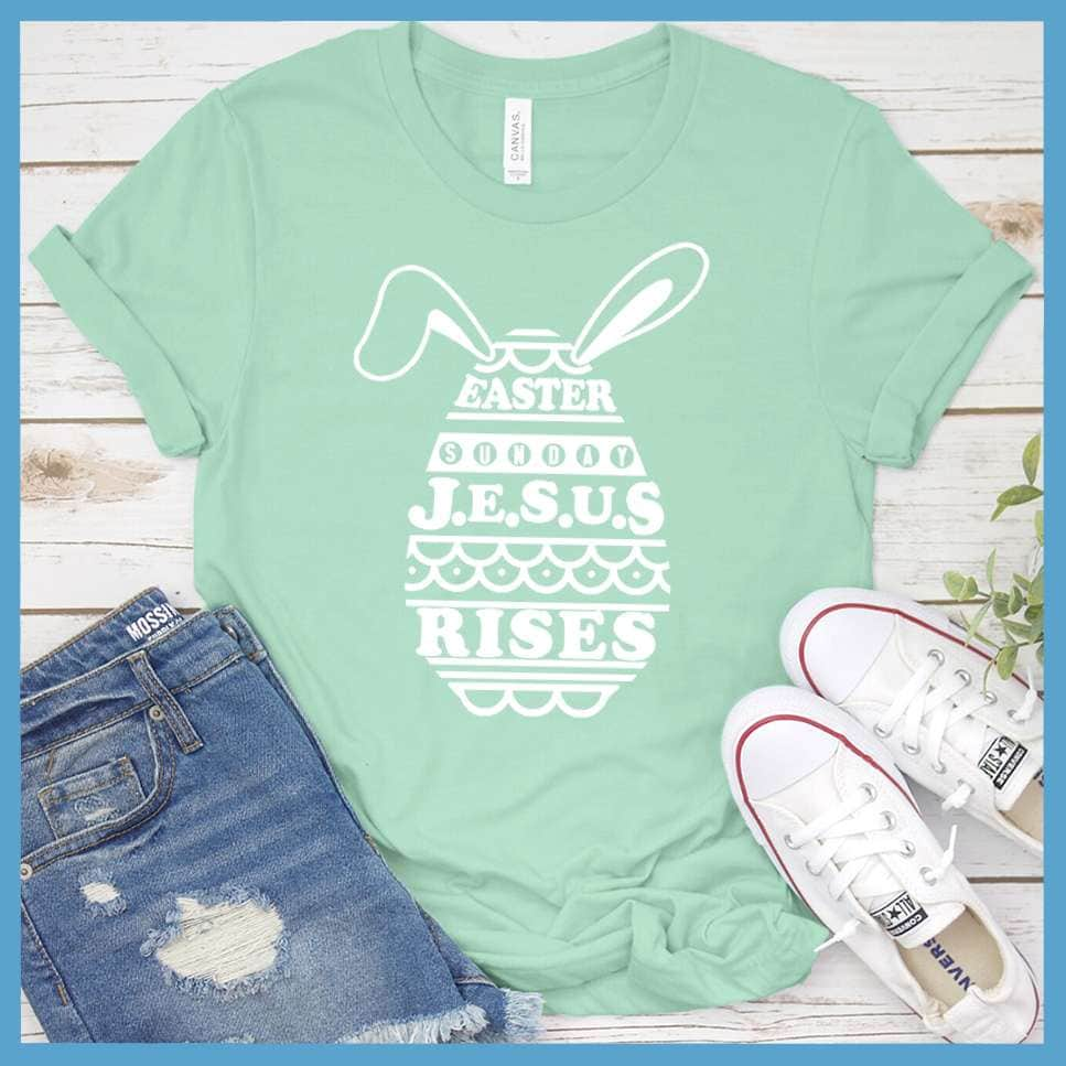 Jesus Rises – Easter Egg Bunny T-Shirt