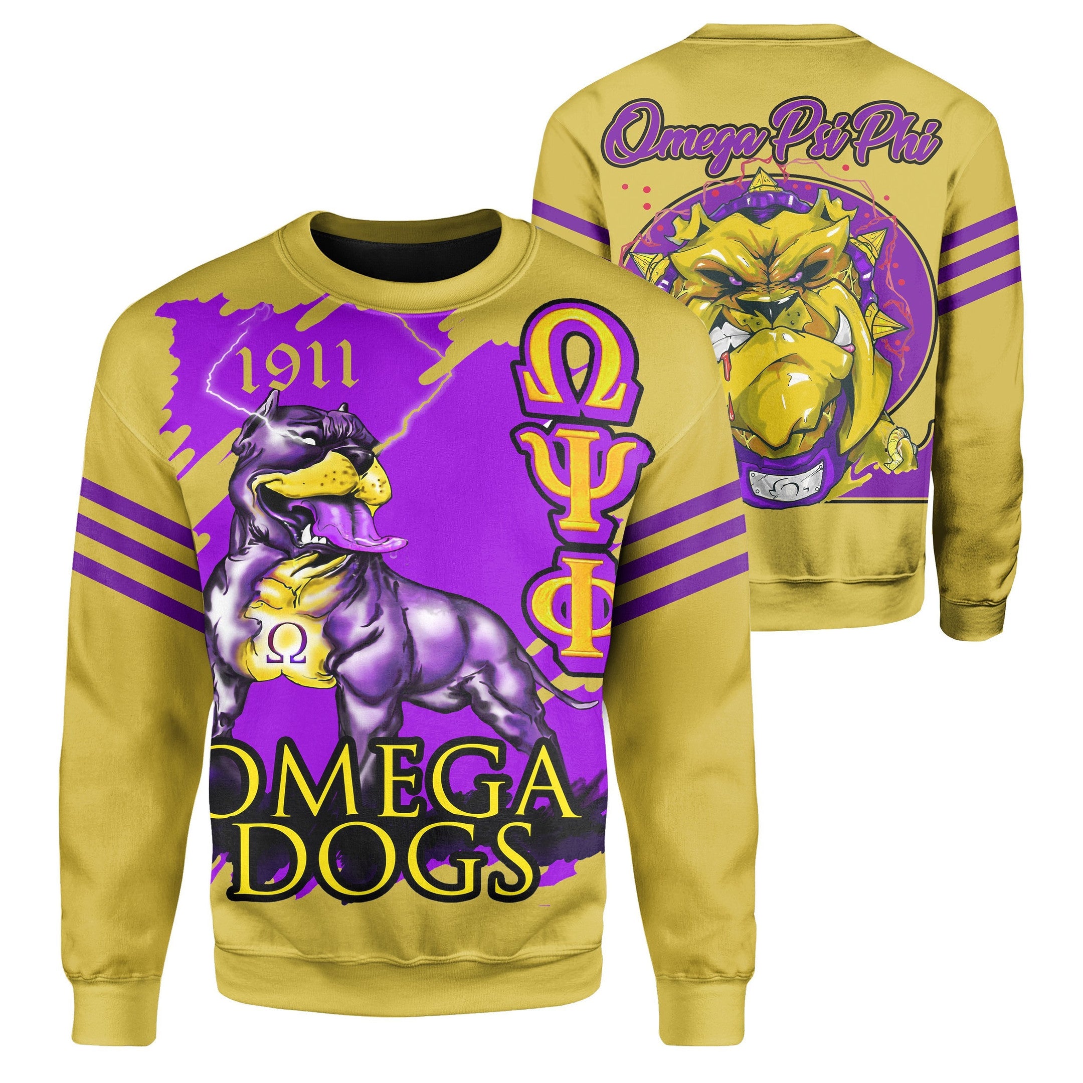 Fraternity Sweatshirt – Crewneck Sweatshirt Omega Psi Phi Bull Dogs