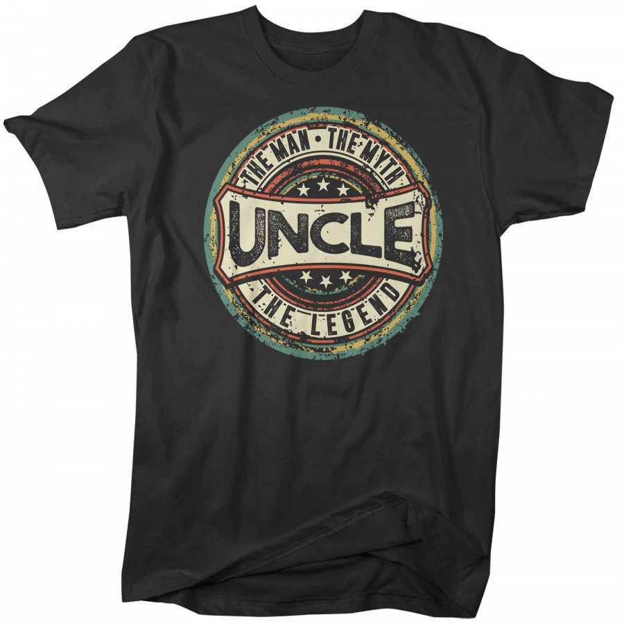 Men’s Funny Uncle T Shirt Father’s Day Gift Man Myth Legend Shirt Vintage Shirt Retro Gift Vintage Uncle Shirt