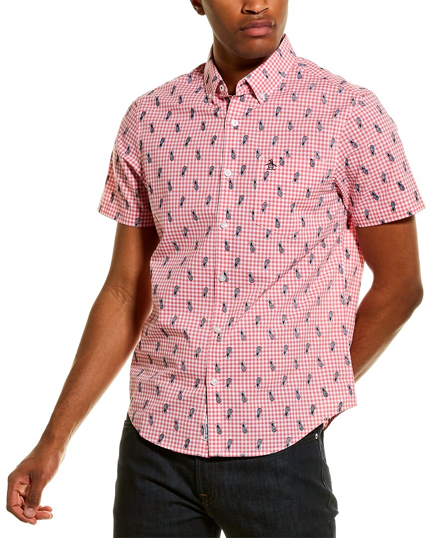 Original Penguin Gingham Pineapple Woven Shirt