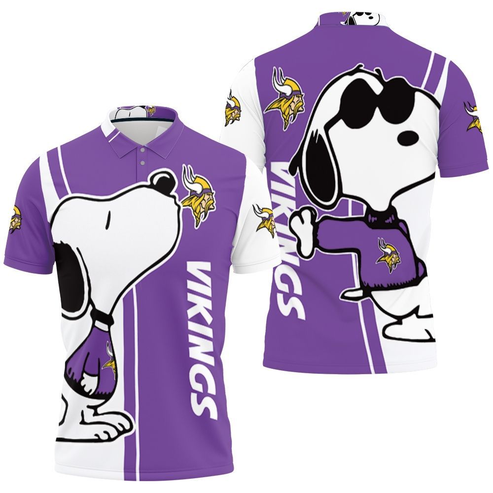 Minnesota Vikings Snoopy Lover 3D Printed Polo Shirt