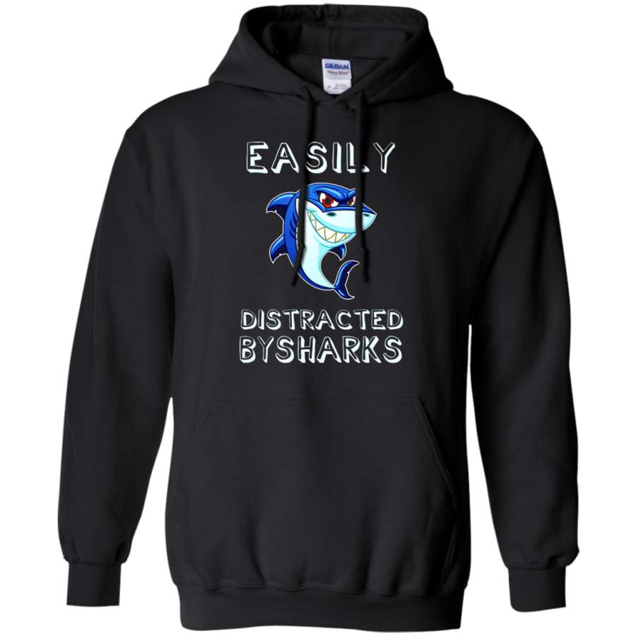 AGR Easily Distracted By Sharks Animal Hoodie