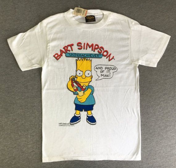 Bart Simpson Shirt 1989 Vtg 80 S T-Shirt