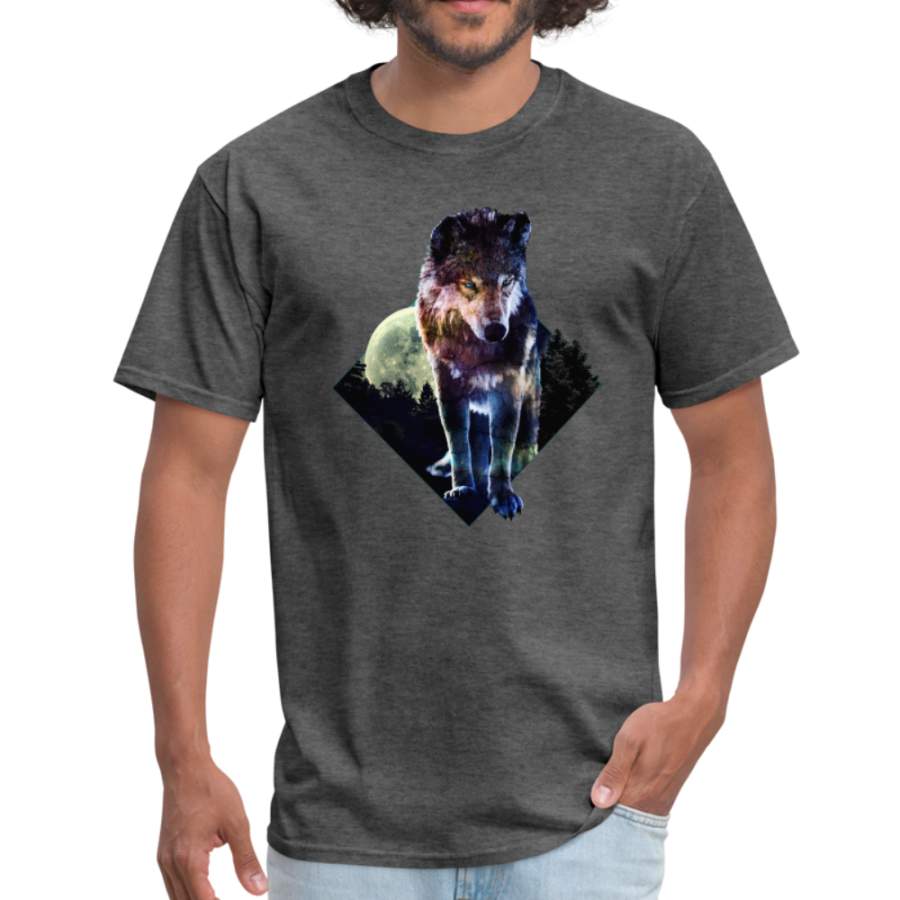 Young wolf standing T-Shirt – Animal Face T-Shirt