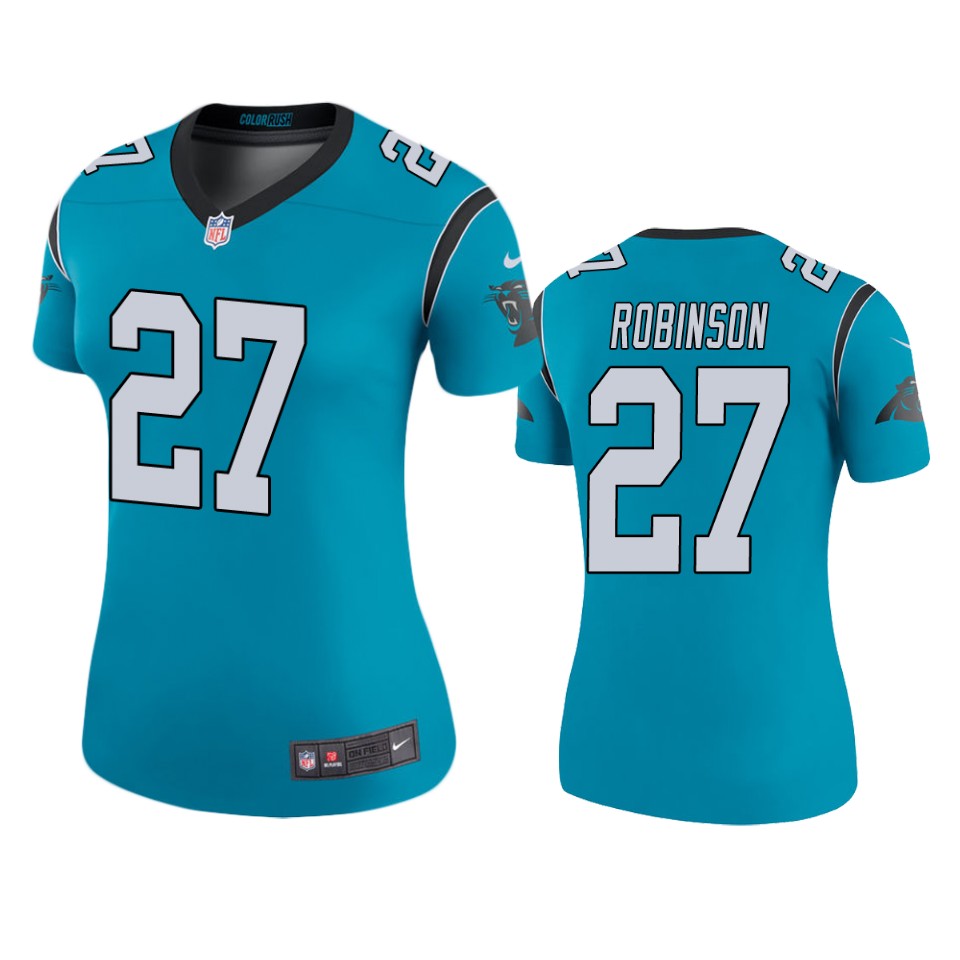 Carolina Panthers Kenny Robinson Blue Color Rush Legend Jersey – Womens