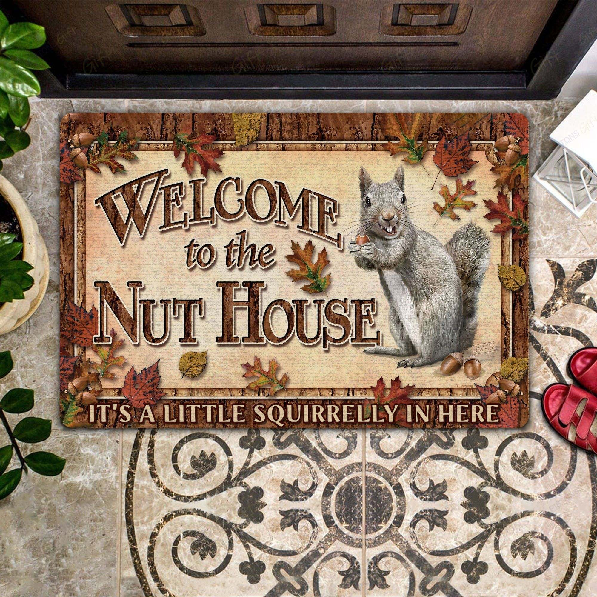 Welcome To The Nut House All Over Printing Doormat