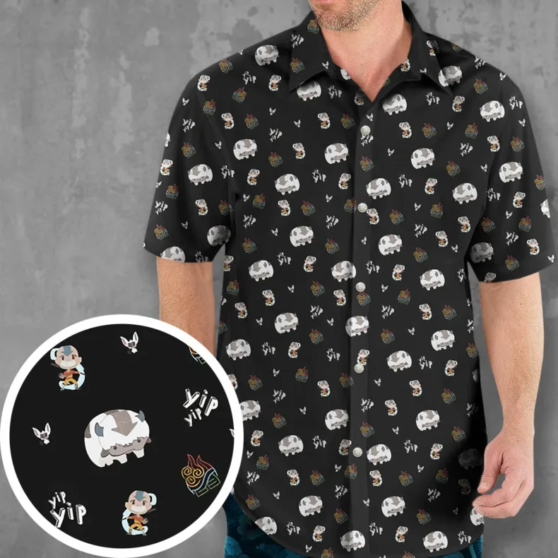 Appa Yip Yip Avatar Pattern Hawaiian Shirt