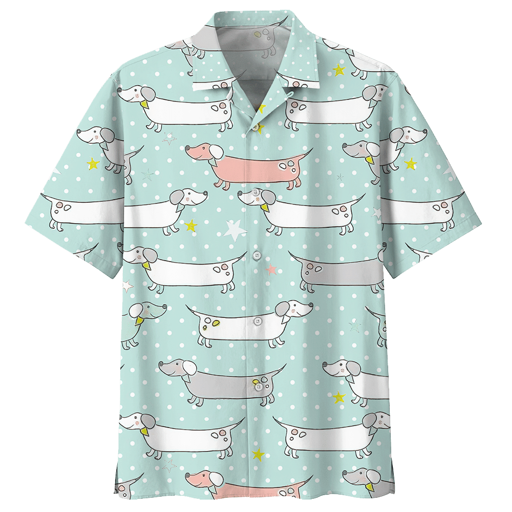 Dachshund Blue Amazing Design Unisex Hawaii Shirt For Men And Women Ha91648