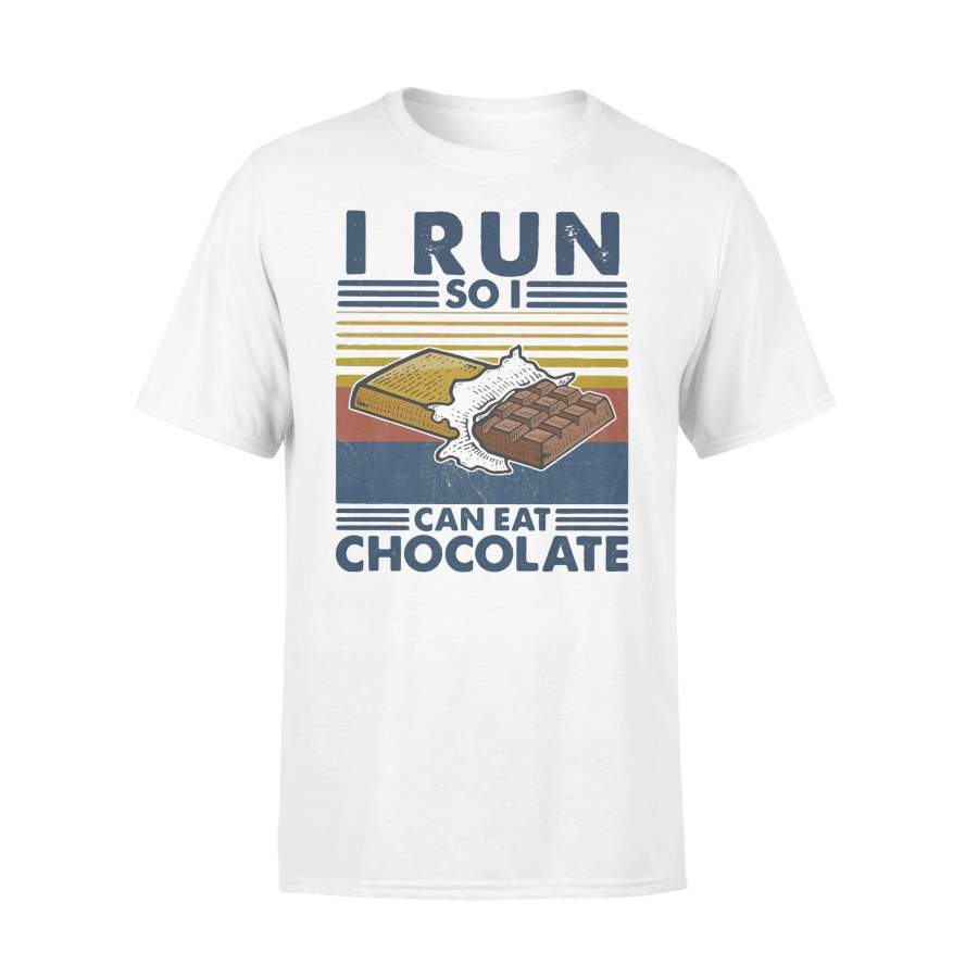 i Run So I Can Eat Chocolate Running Vintage T-shirt