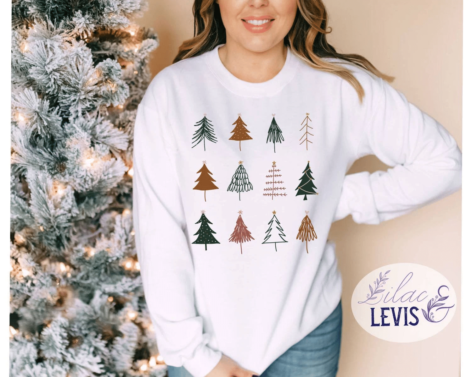 Christmas Trees Sweatshirt , Christmas Sweatshirt For Women, Christmas Sweatshirt, Christmas Shirt, Cute Ugly Christmas Sweater Winter