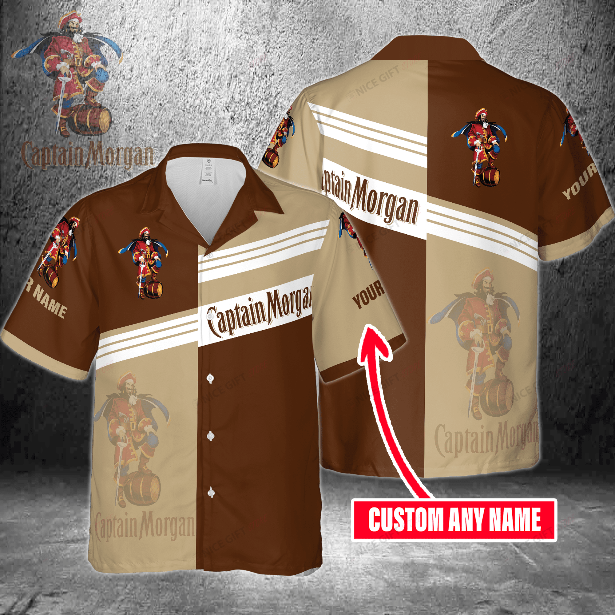 Captain Morgan Custom Name Hawaiian Shirt 3Hs-B3W8