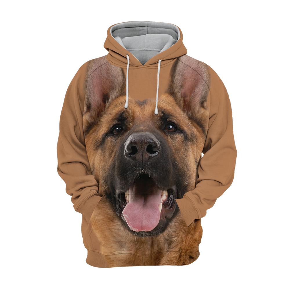 Unisex 3D Graphic Hoodies Animals Dogs German Shepherd Laugh