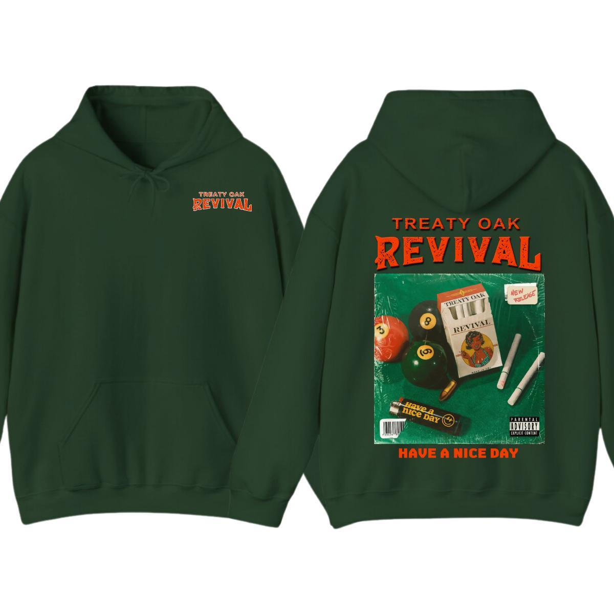 Retro Treaty Oak Revival Hoodie, Celebrate The Unique Atmosphere Of Revival Cultur, Unisex Hoodie
