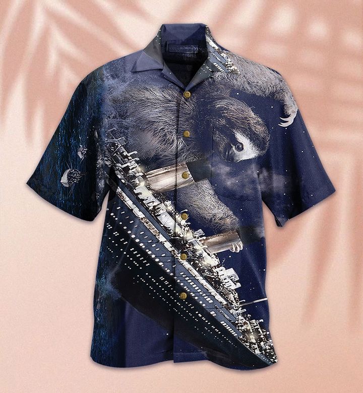 Sloth Titanic Hawaiian Shirt 3D