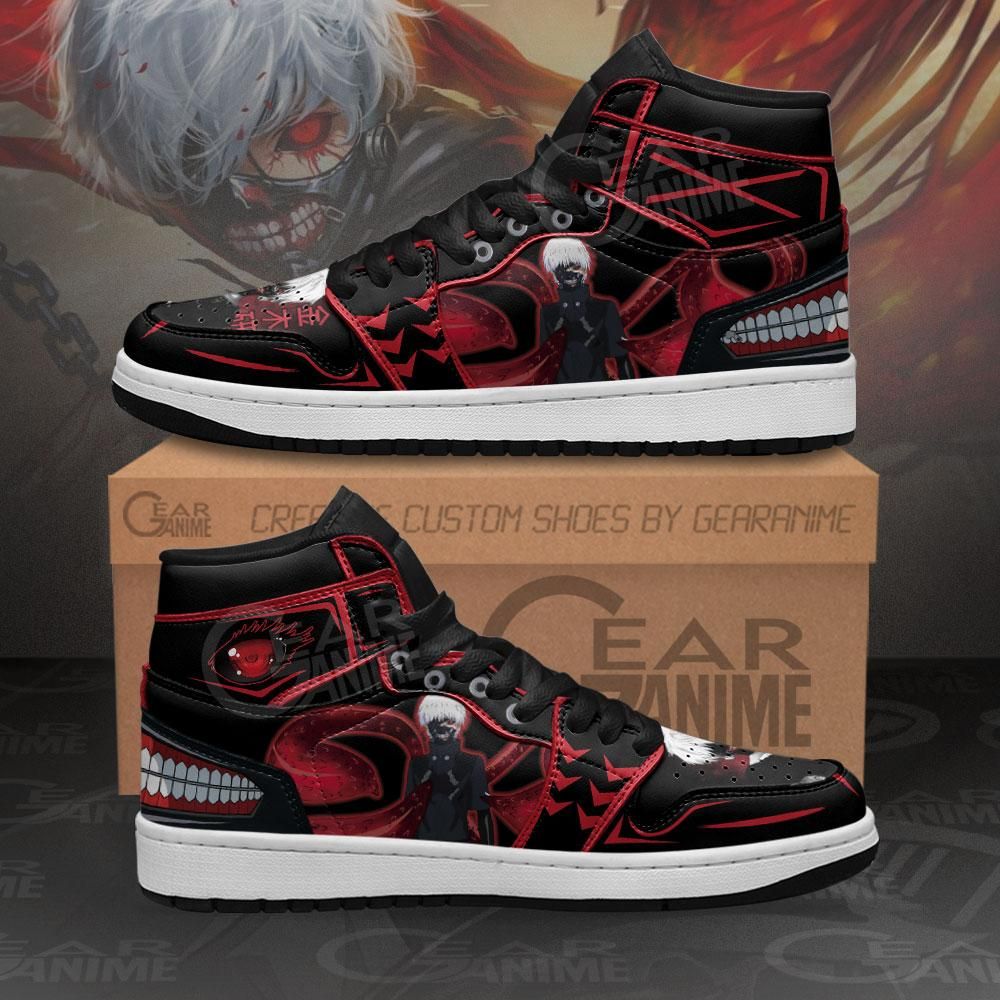 Ken Kaneki Kagune Tokyo Ghoul Custom Anime Air Jordan Shoes Sport Sneakers