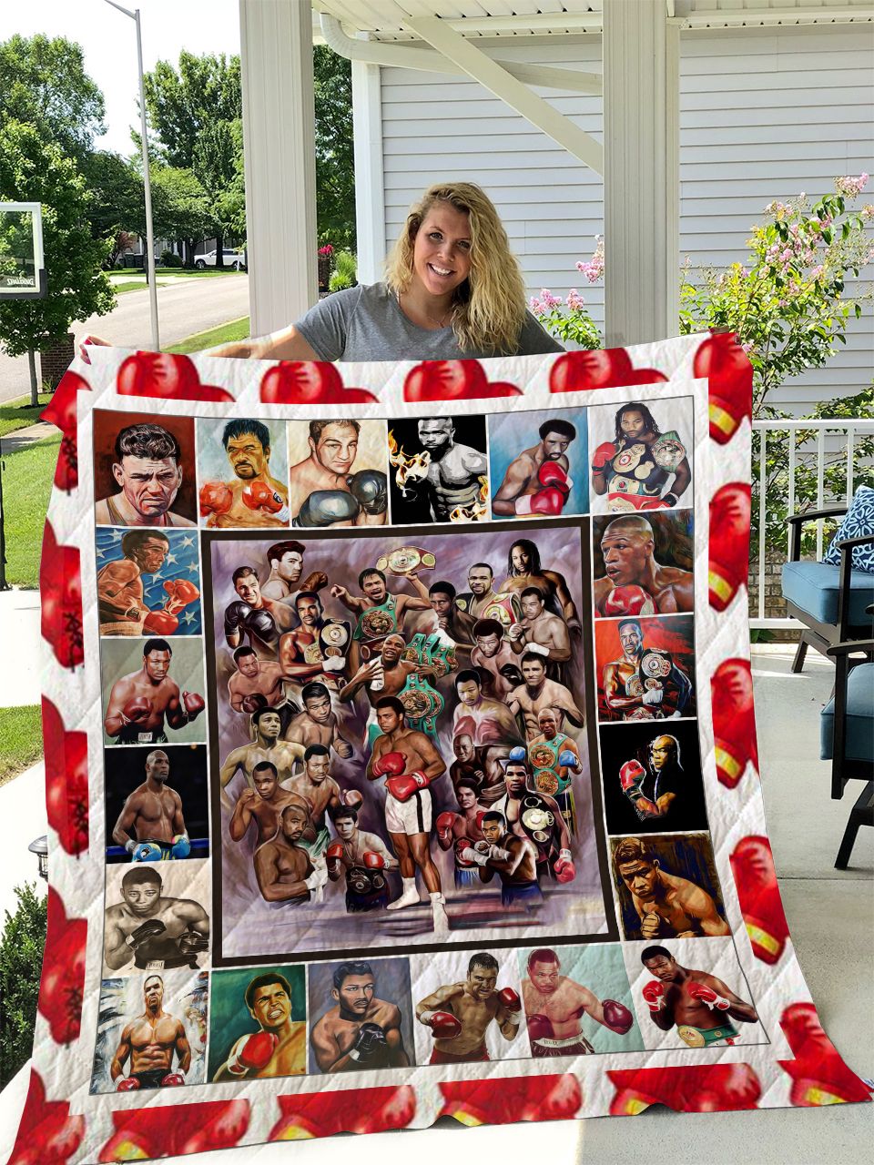 Boxing Champions Quilt Blanket