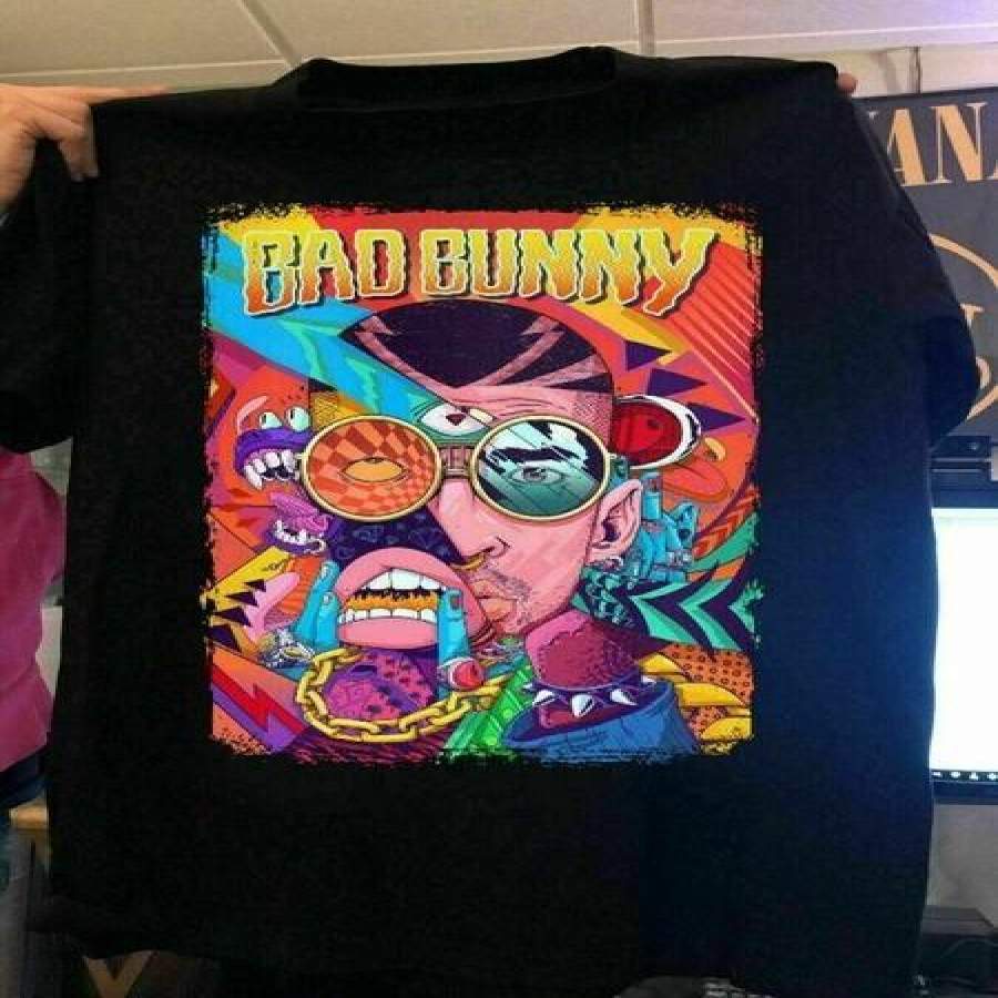 Bad Bunny Tour Graphic Men’s Black T-shirt