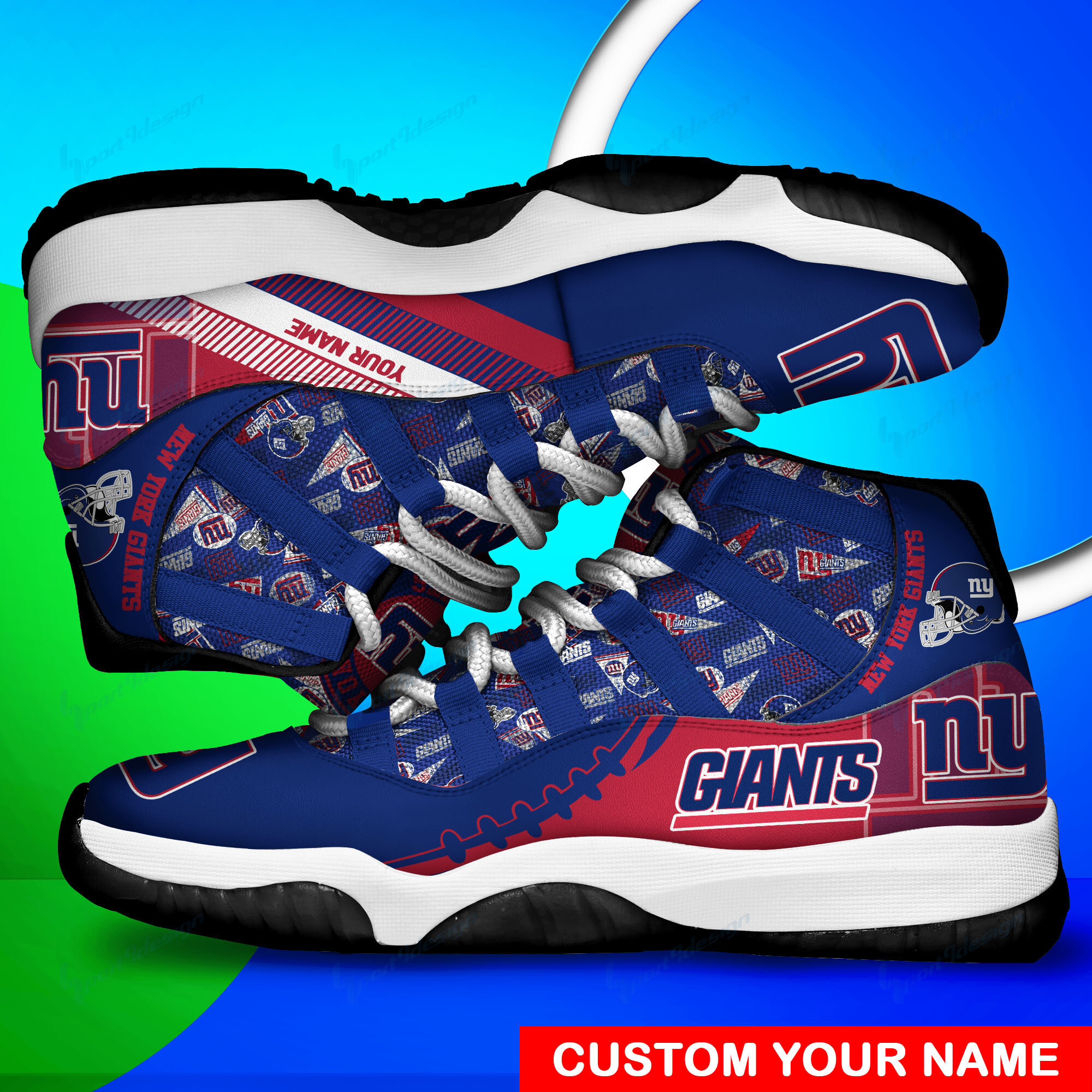 New York Giants Personalized Ajd11 Sneakers Bg171