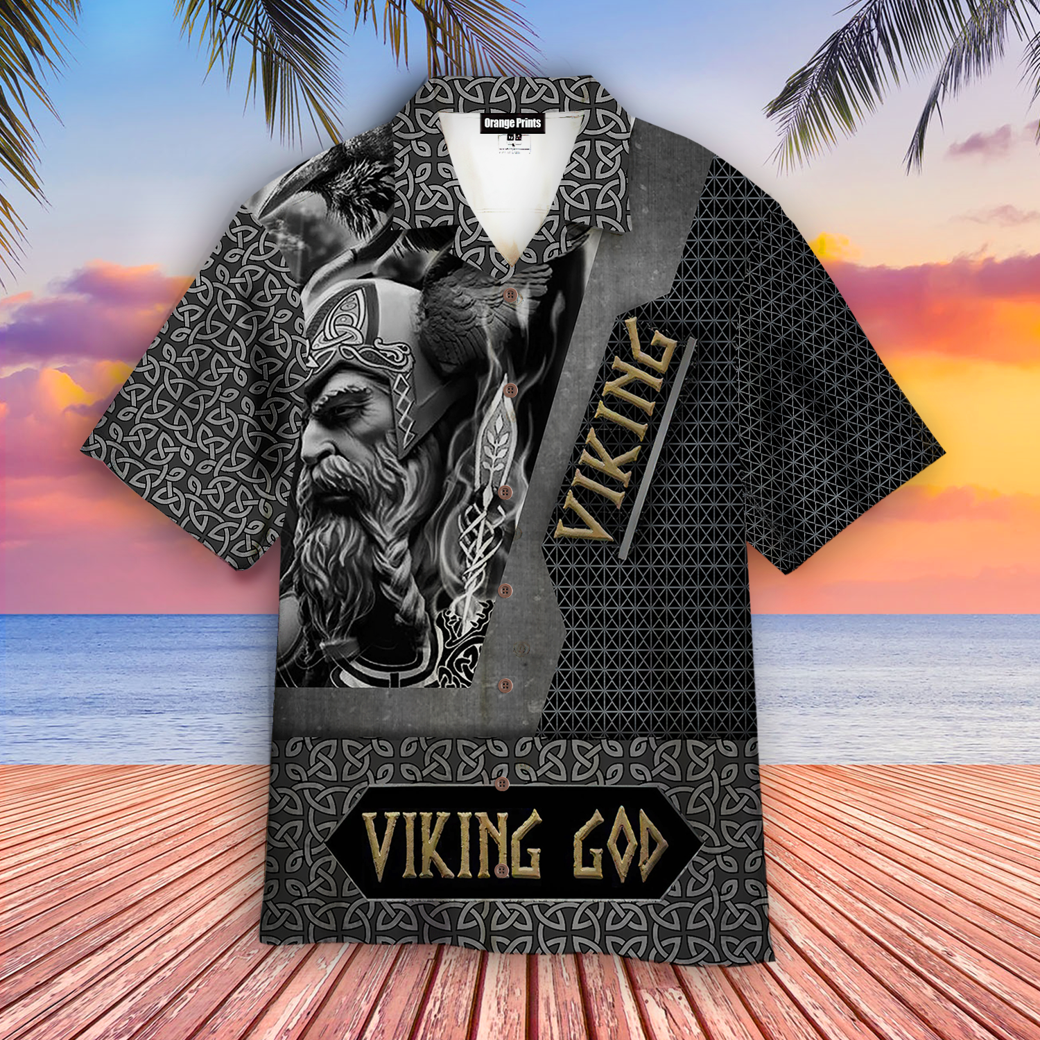 Black And White Viking God Hawaii Shirt For Men Women Adult Ha76766