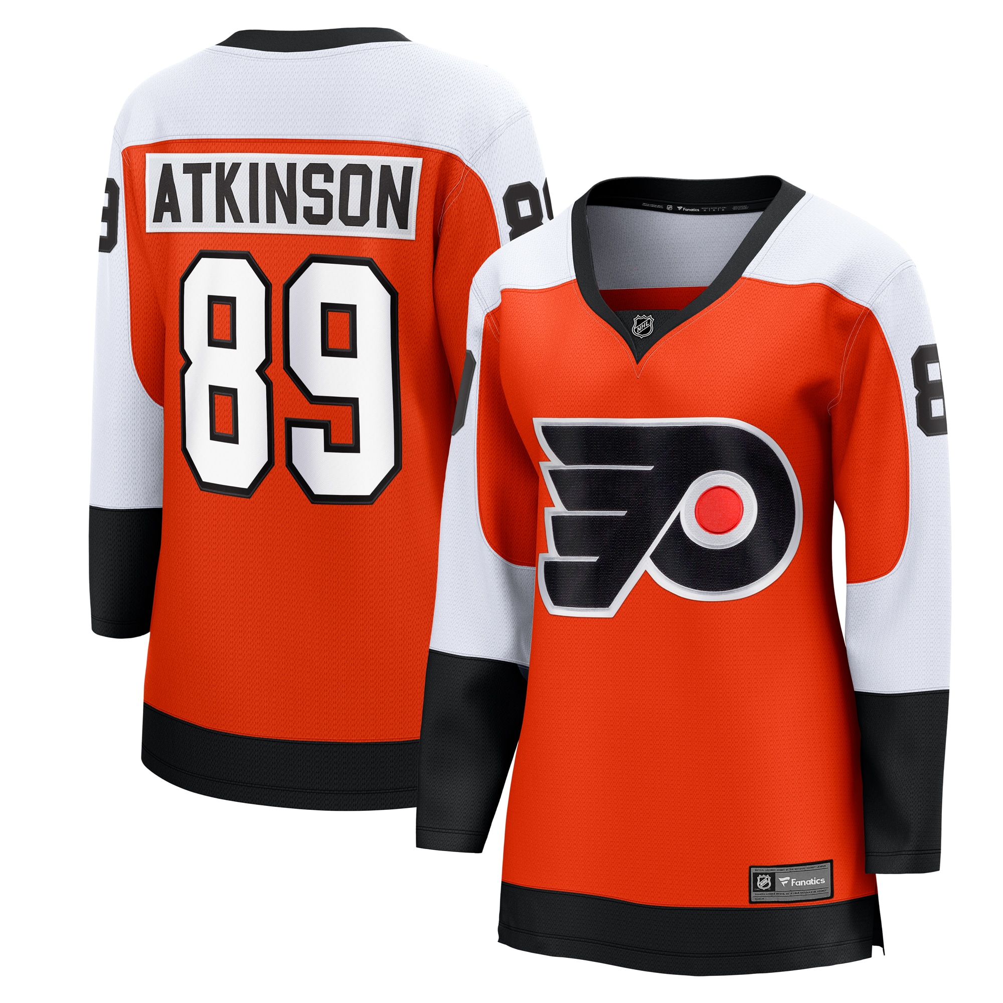 Women's Philadelphia Flyers Cam Atkinson Orange Home Breakaway Player Jersey