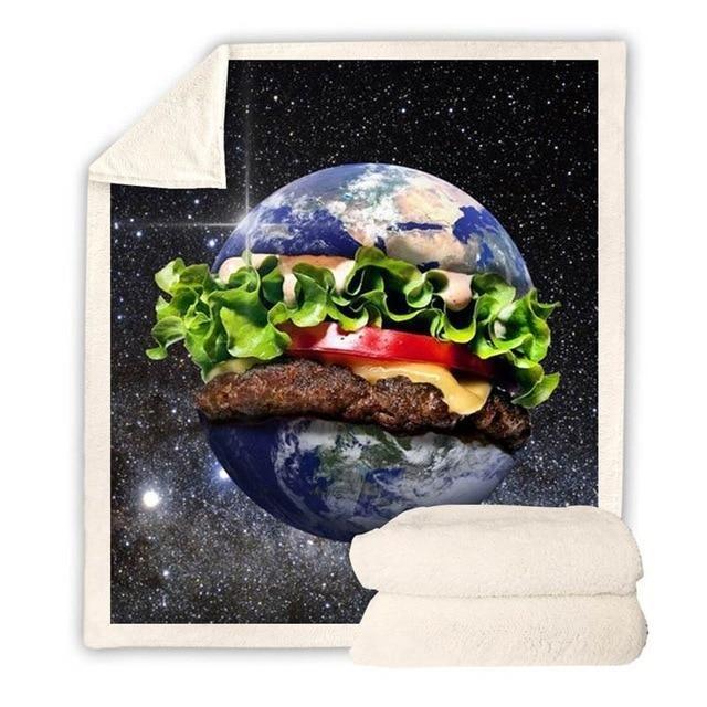 Earth Burger Blanket Quilt