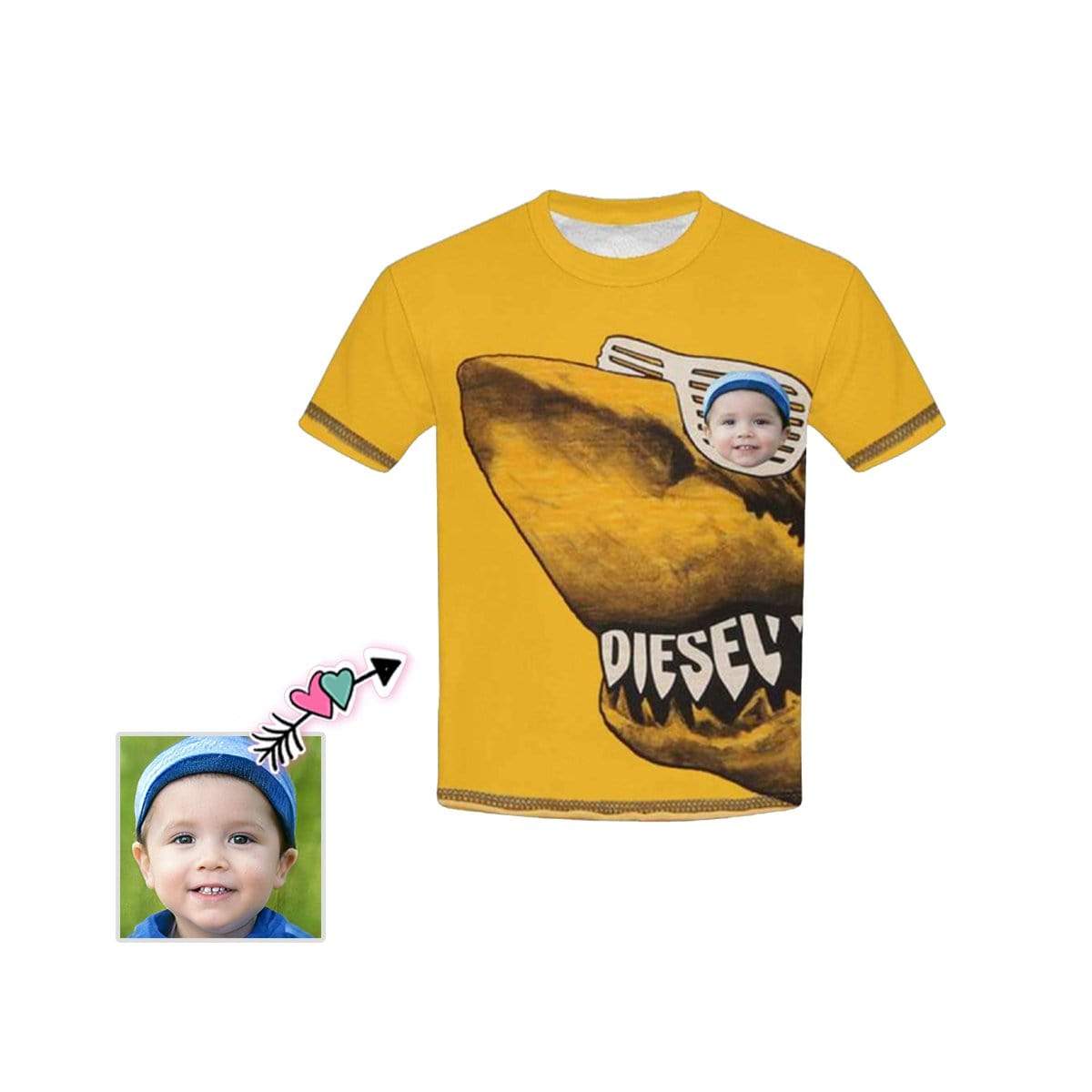 Custom Face Baby Shark Kid’S T-Shirt