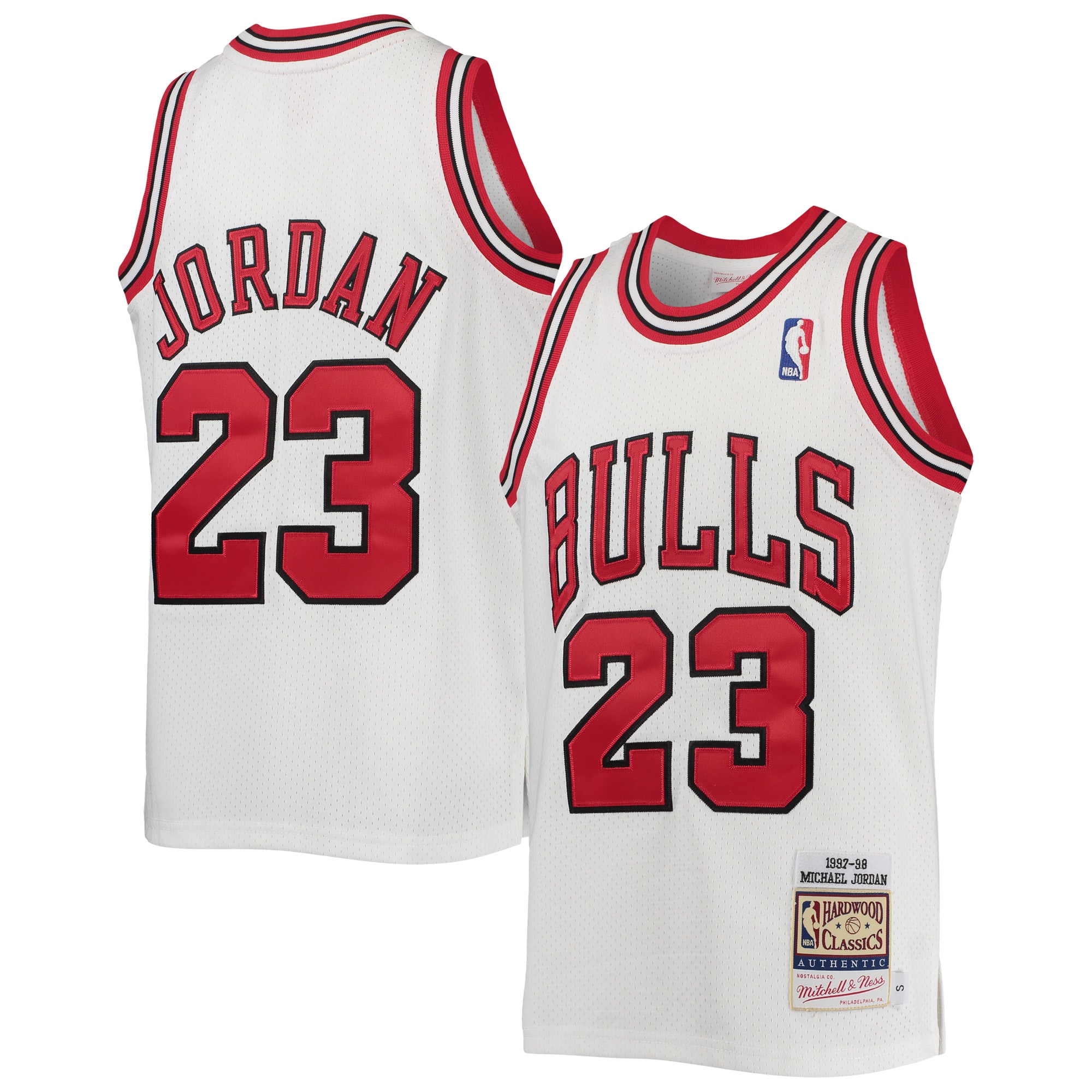 Michael Jordan Chicago Bulls Mitchell & Ness Youth 1997/98 Hardwood Classics Authentic Jersey – White