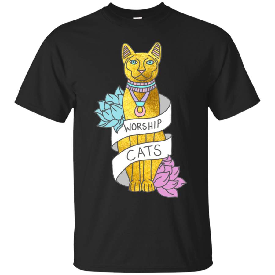 Yoga – Cats Egypt Pyramid Gold Kitten Pets tabby tumblr gold typography T Shirt & Hoodie