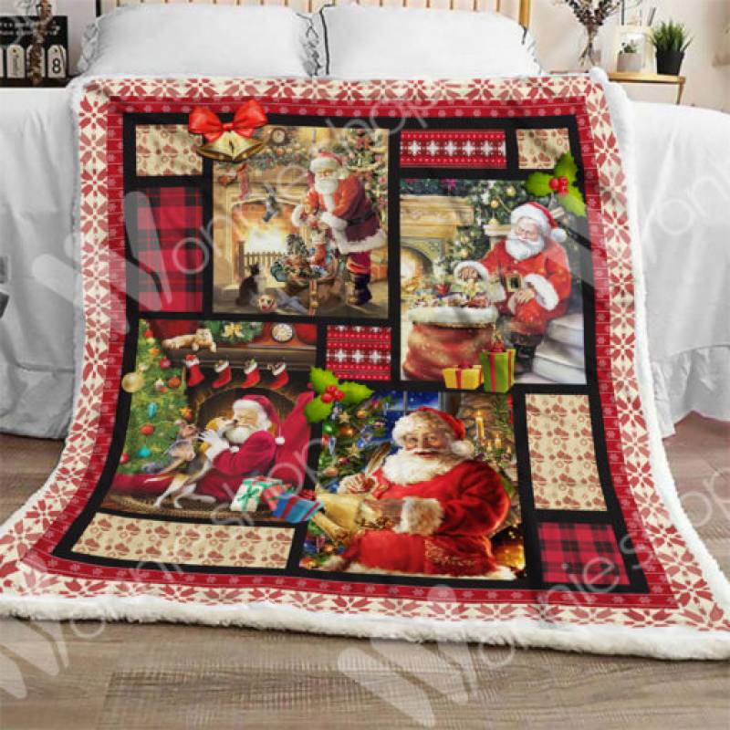 Santa Christmas Sherpa Blanket OCT0303 95O34