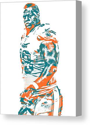 Ndamukong Suh Miami Dolphins Pixel Art 5 Joe Hamilton Canvas Print