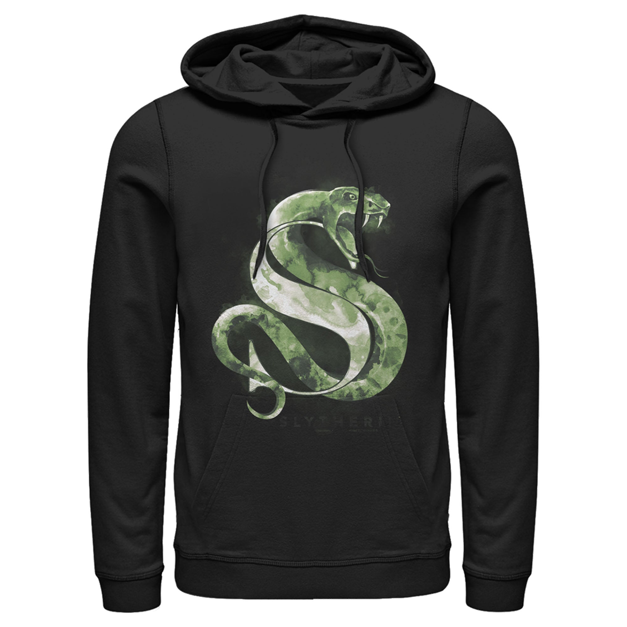 Men’S Harry Potter Slytherin Snake Watercolor Pull Over Hoodie