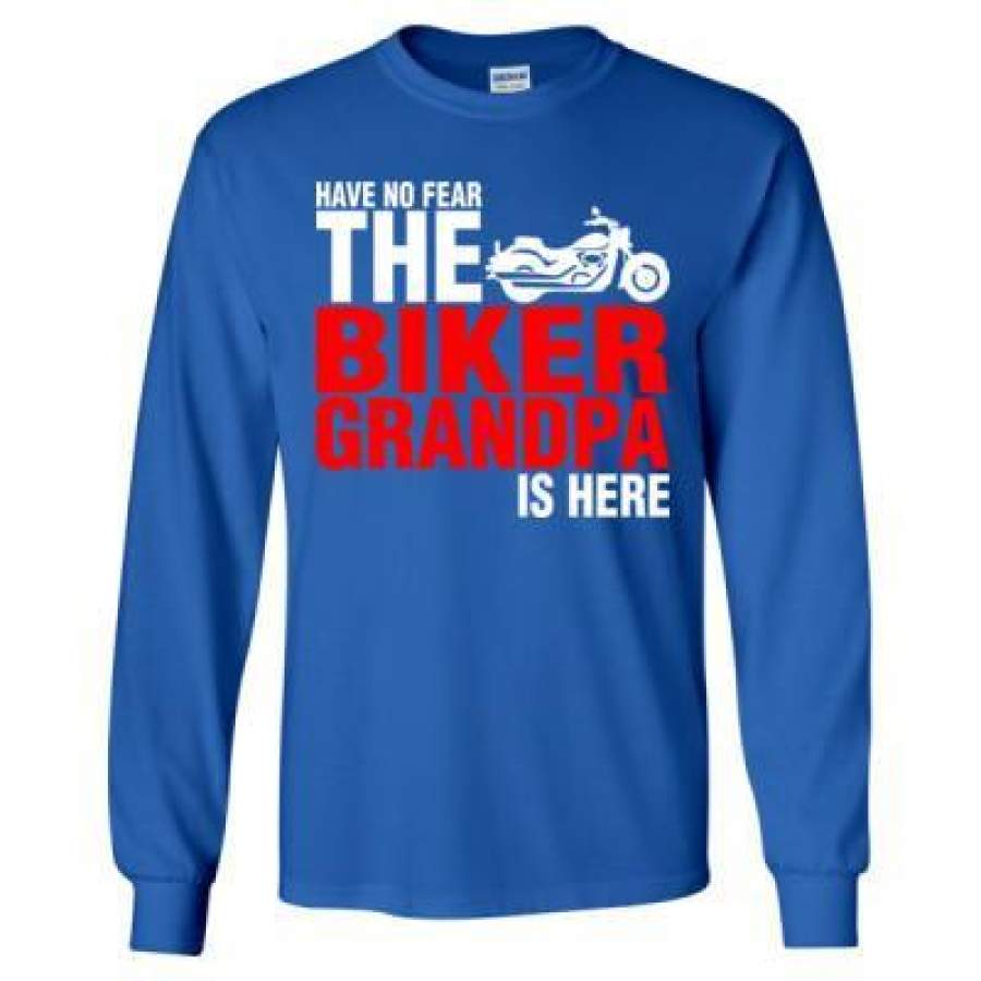 AGR Have No Fear The Biker Grandpa Is Here – Long Sleeve T-Shirt