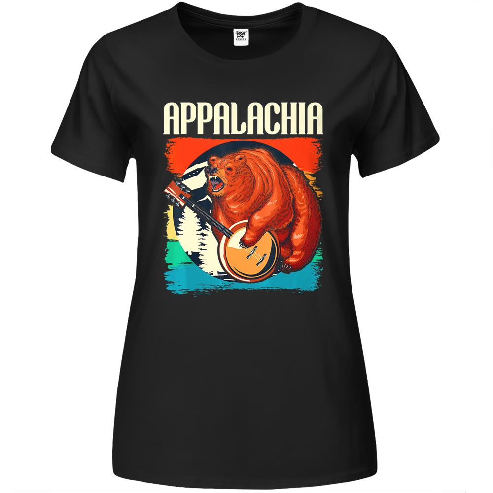 Appalachia – Vintage Banjo Player Bluegrass Musician Premium Womens T Shirts