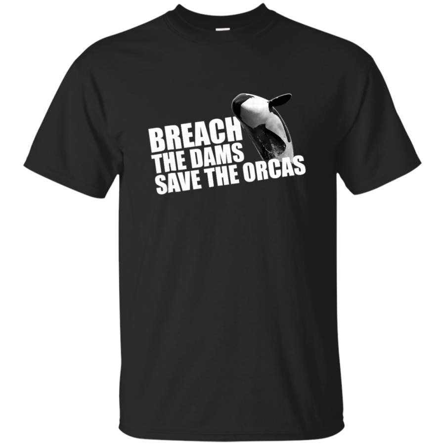 AGR Breach The Dams Save The Orcas Killer Whales T-Shirt