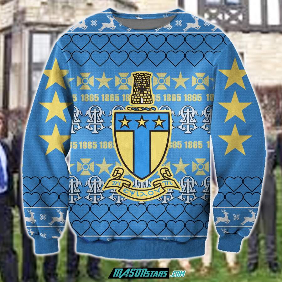 3D ALL OVER PRINT ALPHA TAU OMEGA UGLY SWEATER