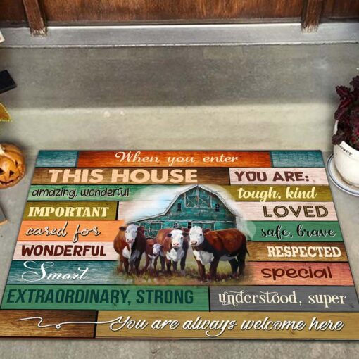 When You Enter This House Doormat Dm8 All Over Printed