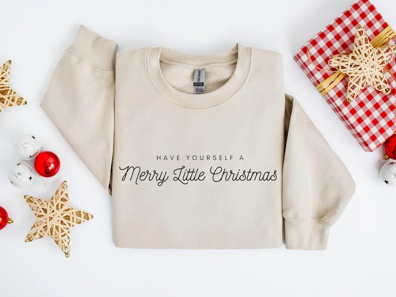 Merry Little Christmas Sweatshirt 2D Crewneck Sweatshirt All Over Print Sweatshirt For Women Sweatshirt For Men Sws5099