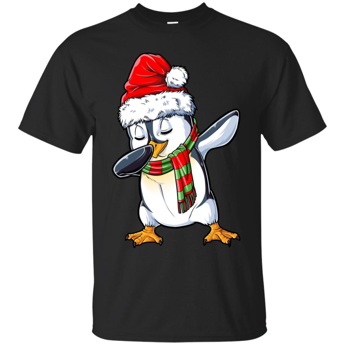 Dabbing Penguin Santa T Shirt Christmas Men Women Xmas Gifts