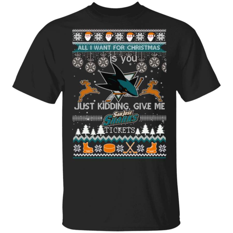 All I Want For Christmas Is You San Jose Sharks Ice Hockey Ugly Christmas Sweater, Hoodie, Sweatshirt