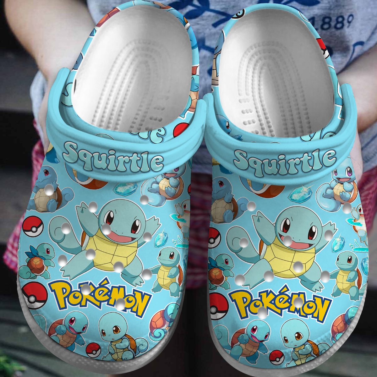 Squirtle Pokemon Anime Cartoon Crocs Crocband Clogs Shoes Comfortable For Men Women and Kids 2