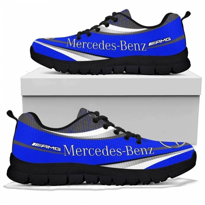 3D Printed Mercedes Benz- BDA Sneakers Ver6 For Men & Women (Blue)